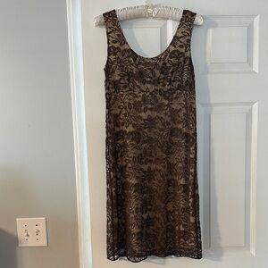 DKNY Vintage Lace Silk-Lined Slip Dress, Sleeveless
